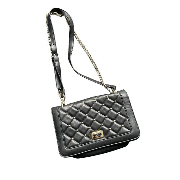 Badgley Mischka Studded Quilted Crossbody Bag/Handbag Size 9" x 7" Vegan - Picture 2 of 11